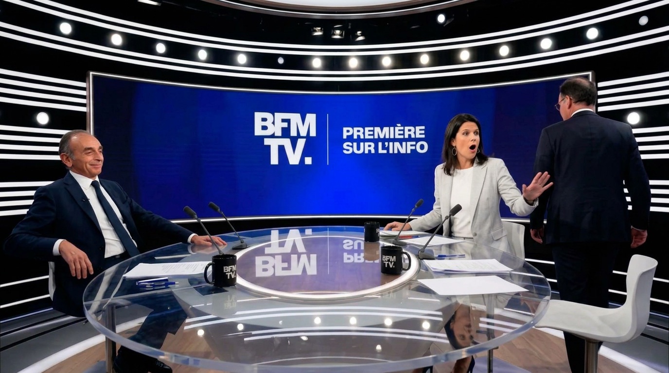 Moulin quitte le plateau, Apolline stupéfaite, Zemmour sourit