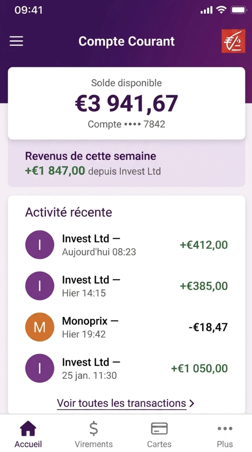 Capture Caisse d'Épargne — revenus Invest Ltd